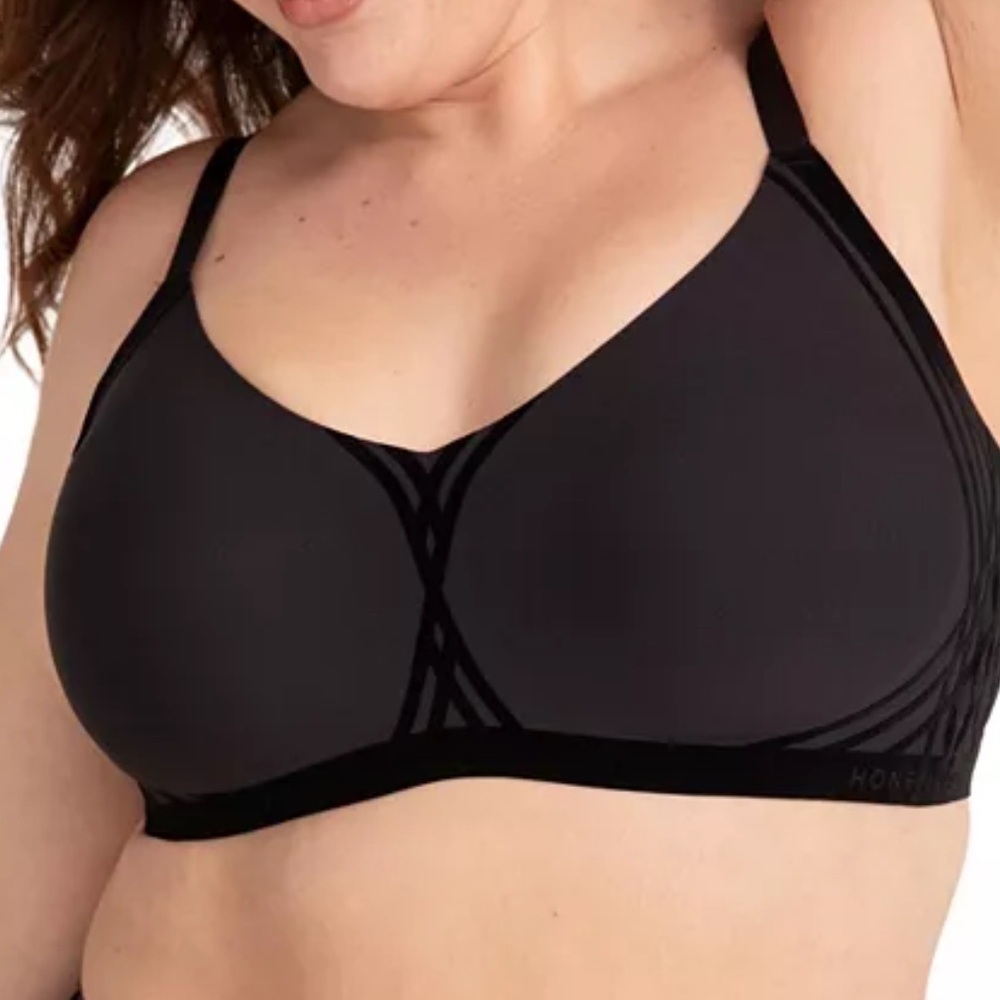 Honeylove LiftWear Silhouette Bra Women's Black Seamless Bra large